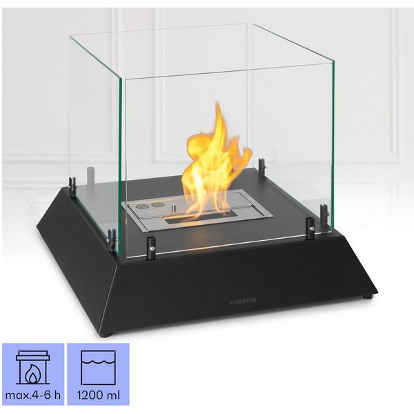 Klarstein Echtfeuer-Dekokamin Phantasma Cubo (Set, Set), Ethanol-Kamin freistehend Tischkamin Edelstahl-Brenner