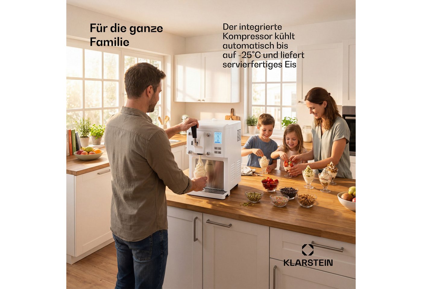 Klarstein Eismaschine Sweet Sundae, 1.5 l, 250 W – Bild 3 von 5