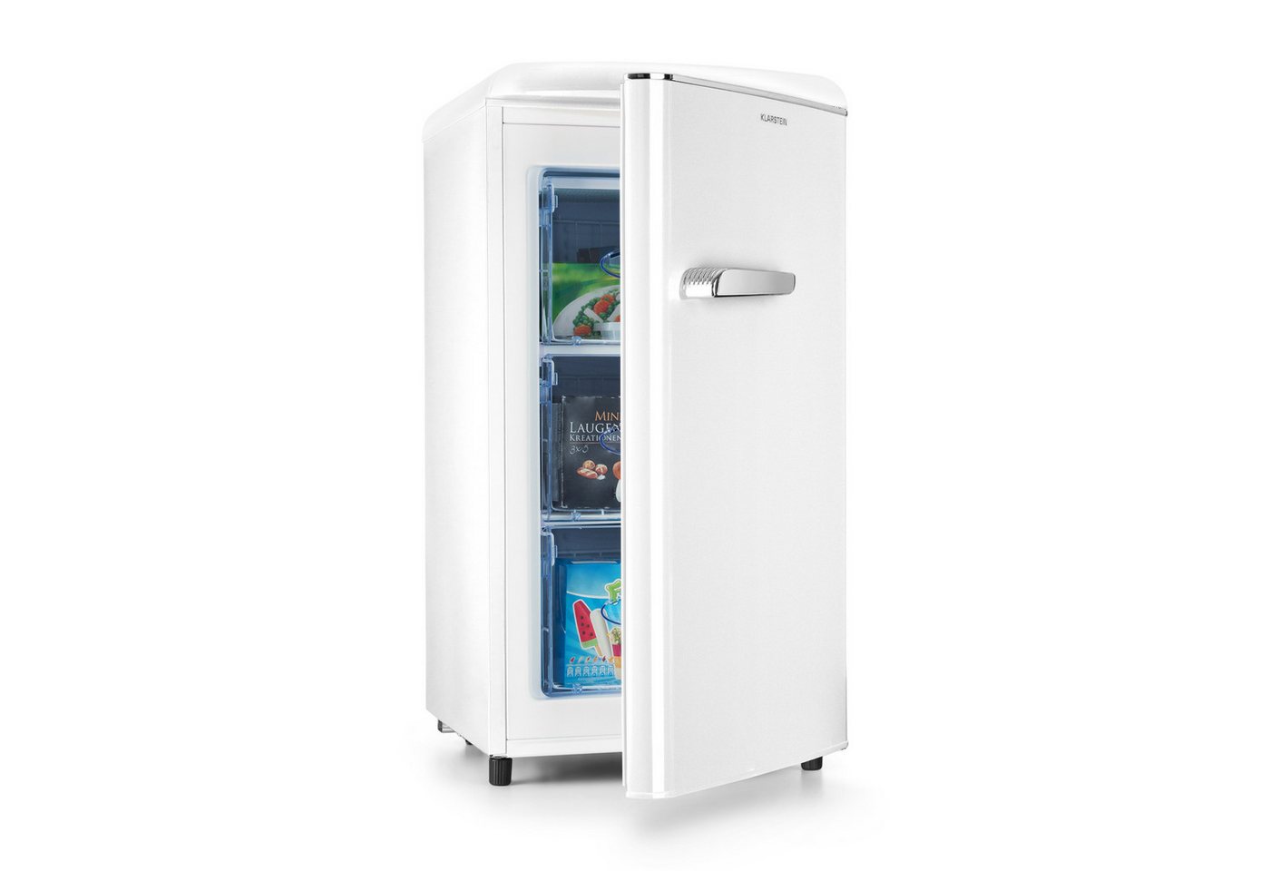 Klarstein Gefrierschrank 10045800, 90.5 cm hoch, 48 cm breit, Tiefkühlschrank freistehend Gefriertruhe Gefrierschrank groß Kühltruhe – Bild 2 von 5