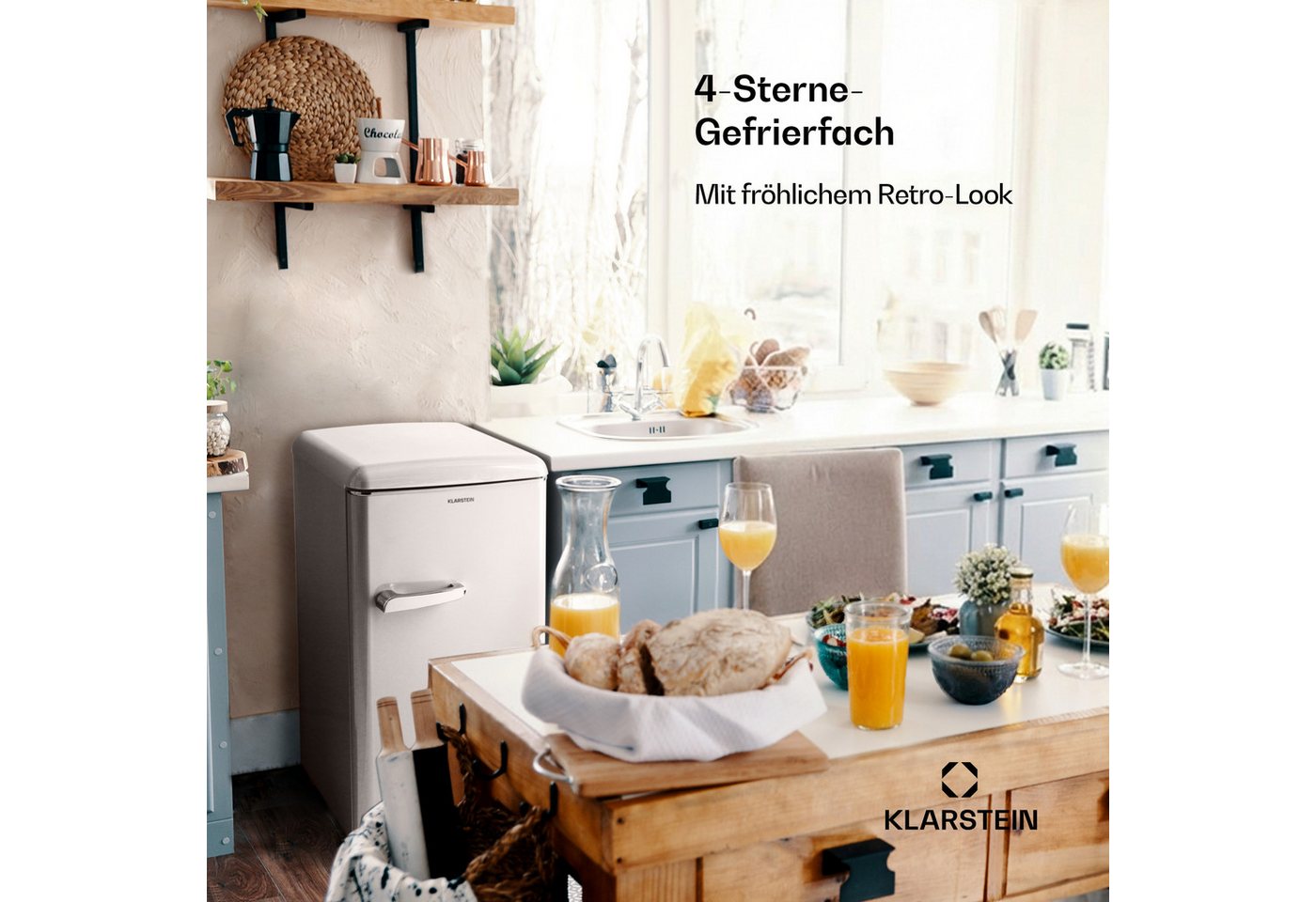 Klarstein Gefrierschrank 10045800, 90.5 cm hoch, 48 cm breit, Tiefkühlschrank freistehend Gefriertruhe Gefrierschrank groß Kühltruhe – Bild 4 von 5