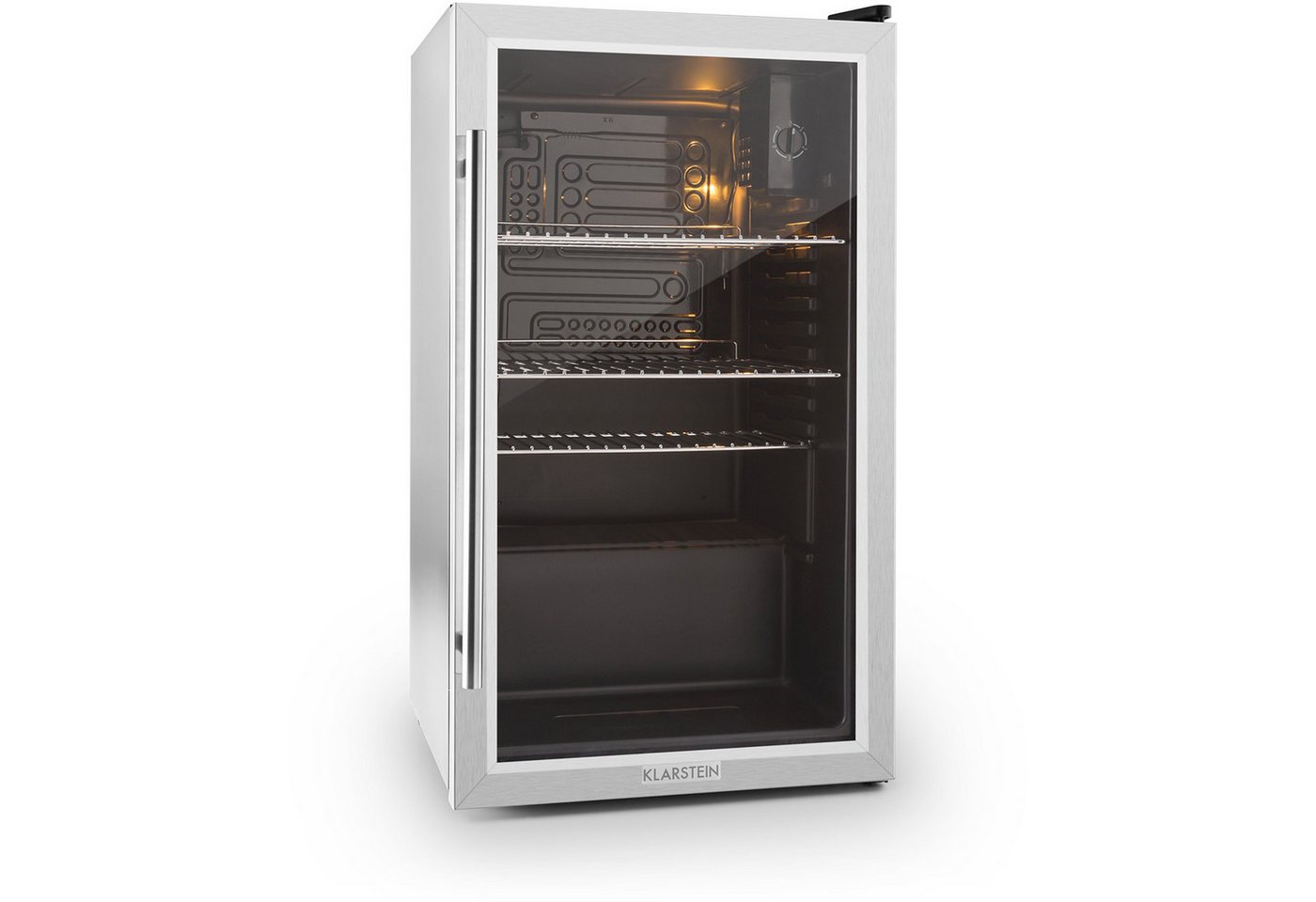 Klarstein Getränkekühlschrank Beersafe XXL Getränkekühlschrank 80 L Glastür Edelstahl 10027673, 84.5 cm hoch, 47.4 cm breit, Bier Hausbar Getränkekühlschrank Fl – Bild 2 von 5