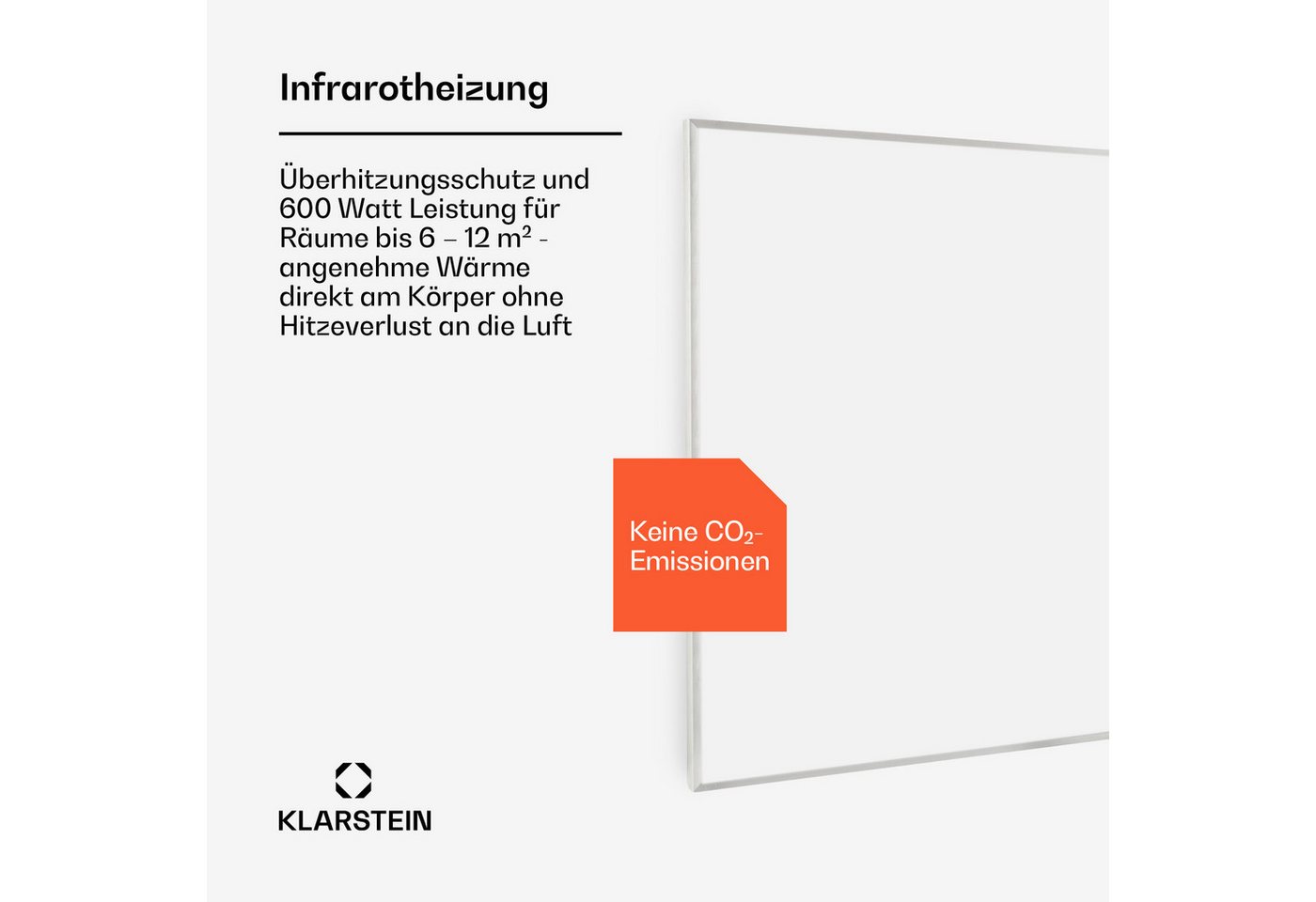 Klarstein Heizkörper Wonderwall 60, elektrische Infrarotheizung mit Thermostat Bild elektrische Heizung – Bild 3 von 5