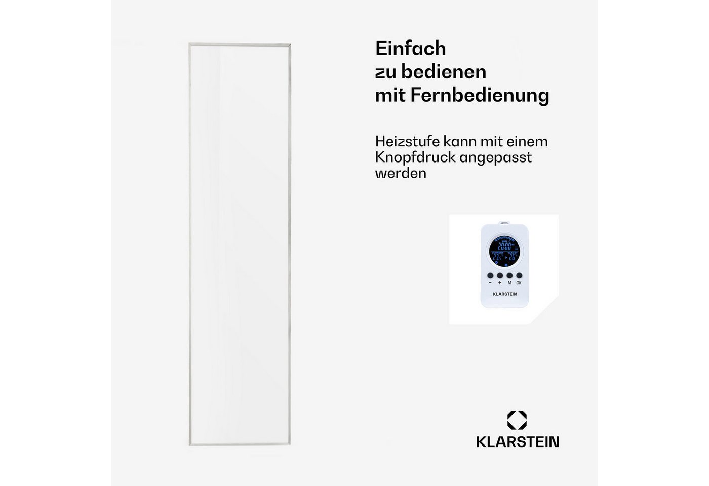 Klarstein Heizkörper Wonderwall Air 36, elektrische Infrarot Wandheizung Thermostat Bild Heizung elektrisch – Bild 5 von 5