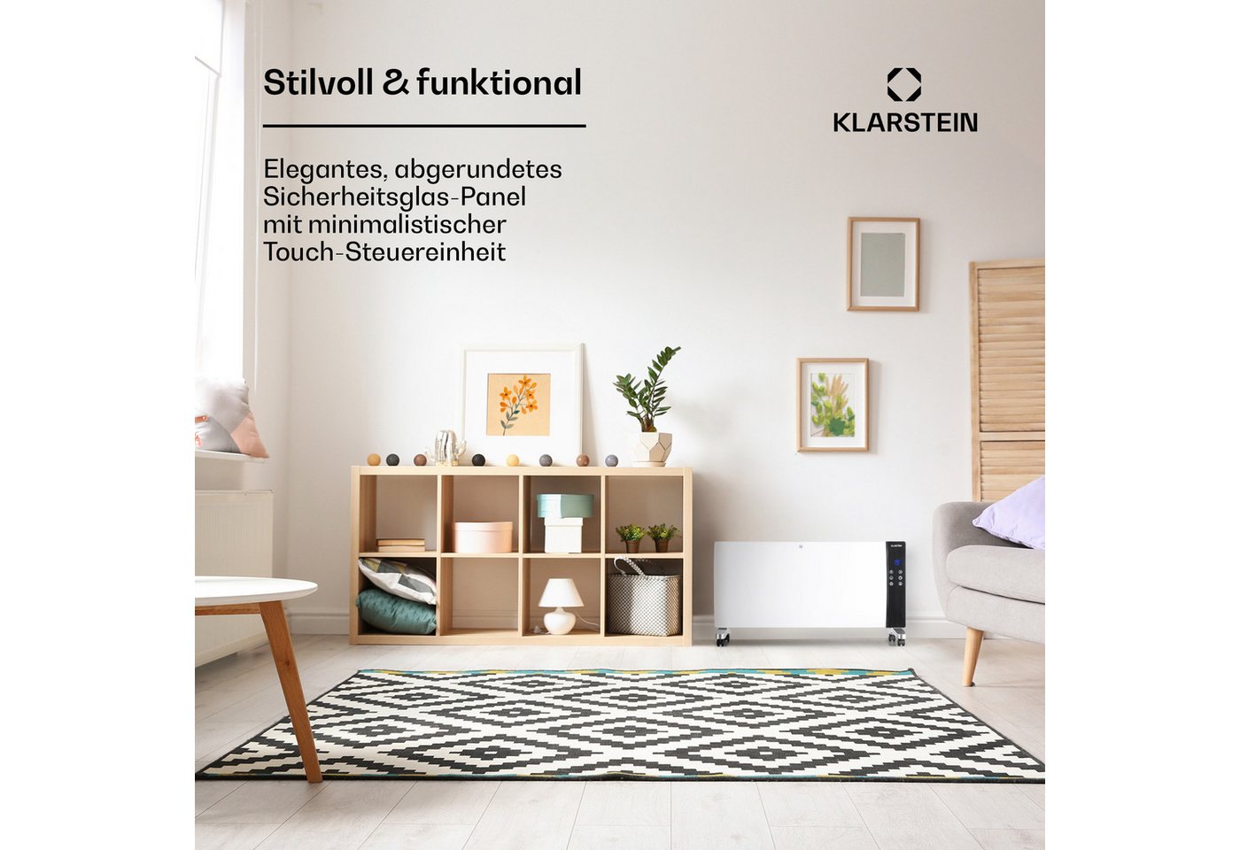 Klarstein Heizstrahler Lindholm, Konvektorheizung elektrisch Elektrokoheizung energiesparend Heizkörper – Bild 4 von 5