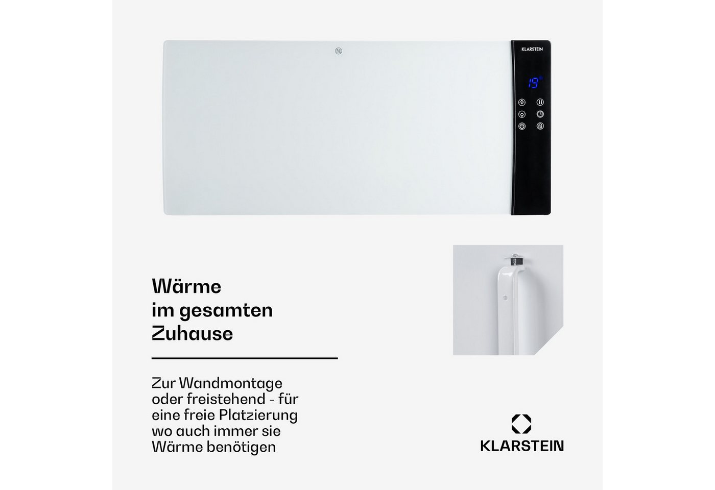 Klarstein Heizstrahler Lindholm, Konvektorheizung elektrisch Elektrokoheizung energiesparend Heizkörper – Bild 5 von 5
