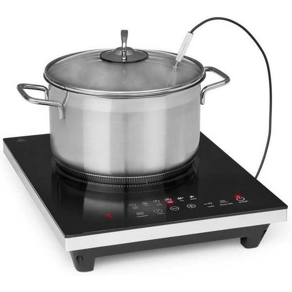 Klarstein Induktions-Kochfeld Cook n Roll 10034708, Induktionskochfeld 2000W Timer 10 Stufen Bratenthermometer