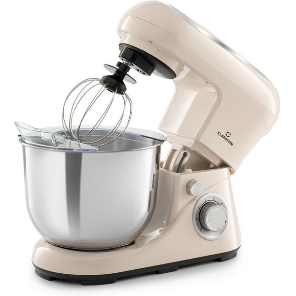 Klarstein Küchenmaschine Bella Pico 2G Küchenmaschine 1300W 1,7 PS 6 Stufen 5L Edelstahl, 1300 W, 5 l Schüssel, Knetmaschine Teigmaschine Teigknetmaschine Rührm