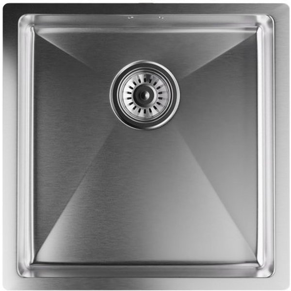 Klarstein Küchenspüle TitanSteel, quadratisch, 45/45 cm, Edelstahl Küchenspüle Einbauspüle Spülbecken, Edelstahl Küchenspüle Einbauspüle Spülbecken