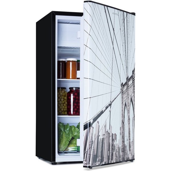 Klarstein Kühl-/Gefrierkombination 10045805, 84.5 cm hoch, 45 cm breit, Bier Hausbar Getränkekühlschrank Hotel Mini Fridge