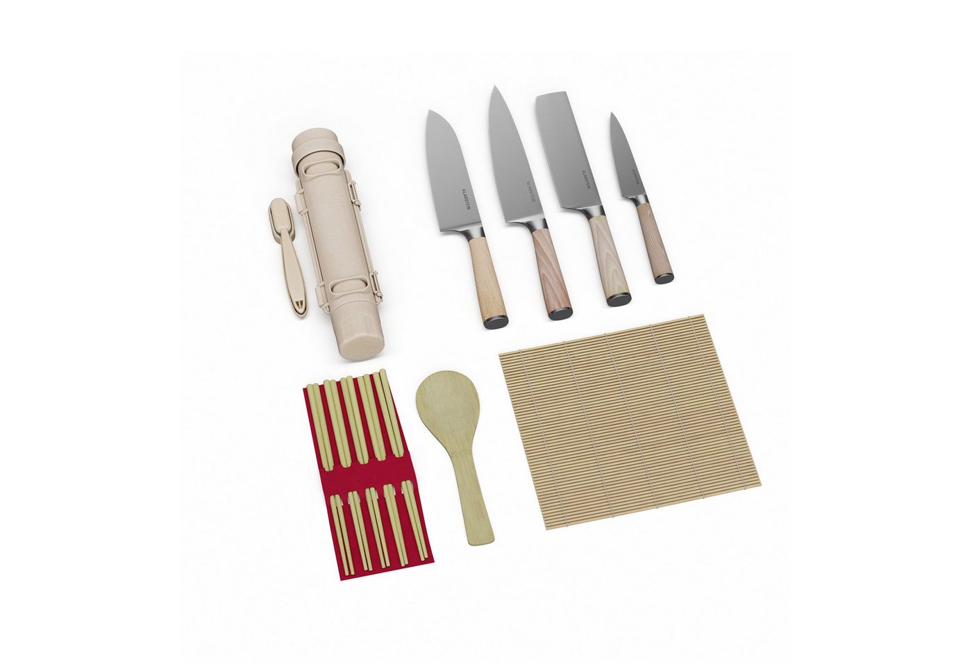 Klarstein Messer-Set Shibui Sushi (15-tlg), Sushi-Messer-Set 15 Teilig jJpanischem Gemüsemesser – Bild 2 von 5