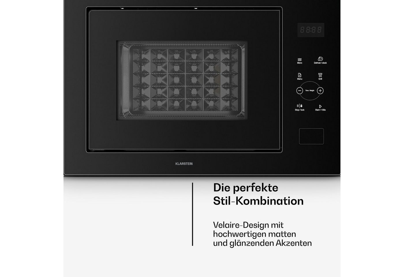 Klarstein Mikrowelle Velaire, Mikrowelle, Grill, 25 l, Wein Flaschenkühlschrank Weintemperierschrank Weinschrank Kühlschrank – Bild 4 von 5