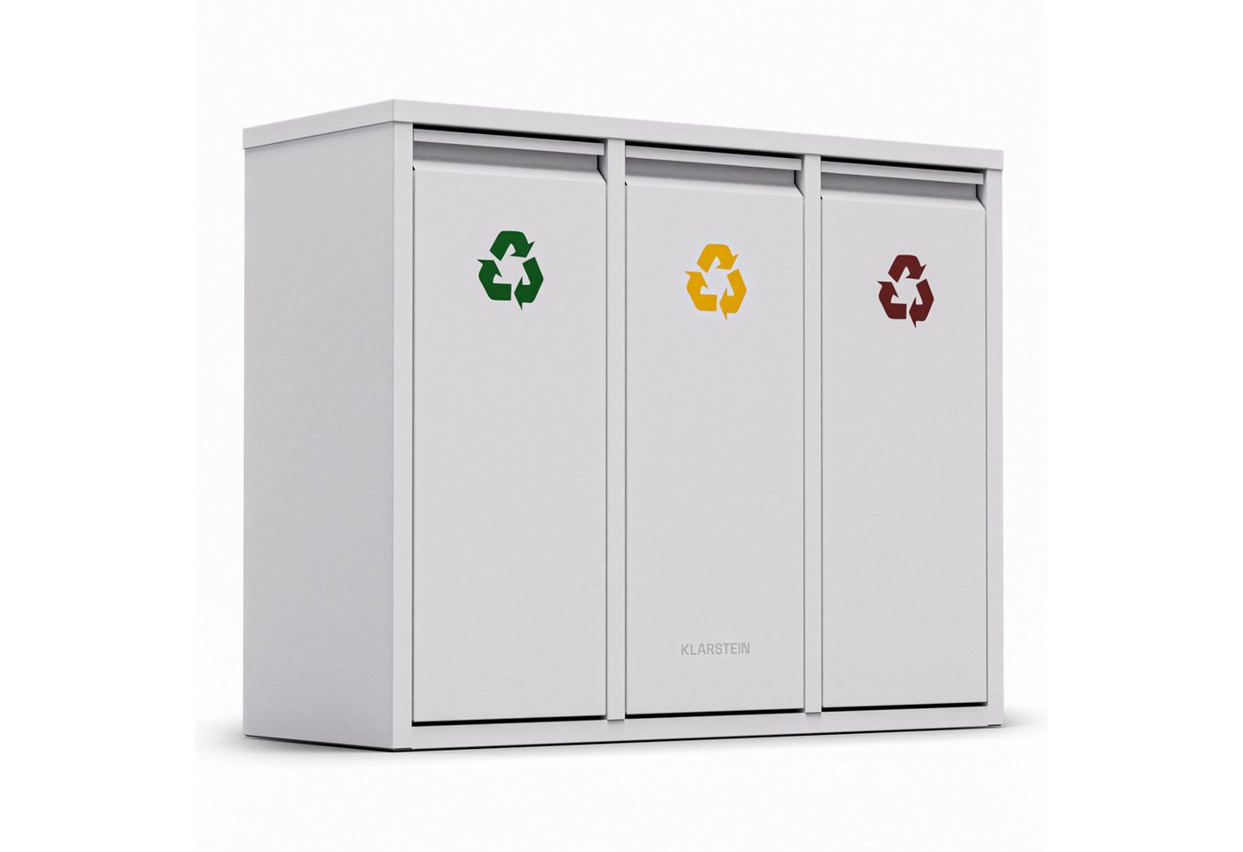 Klarstein Mülleimer Ordnungshüter 3, Mülleimer 3 Fach Treteimer Trash Bin Schwarz – Bild 4 von 5
