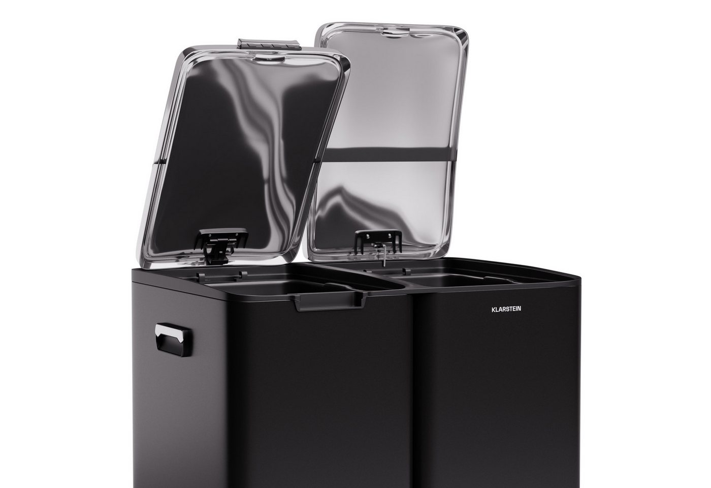 Klarstein Mülltrennsystem Tiyo, Mülleimer 3 Fach Treteimer Trash Bin 60L – Bild 3 von 5