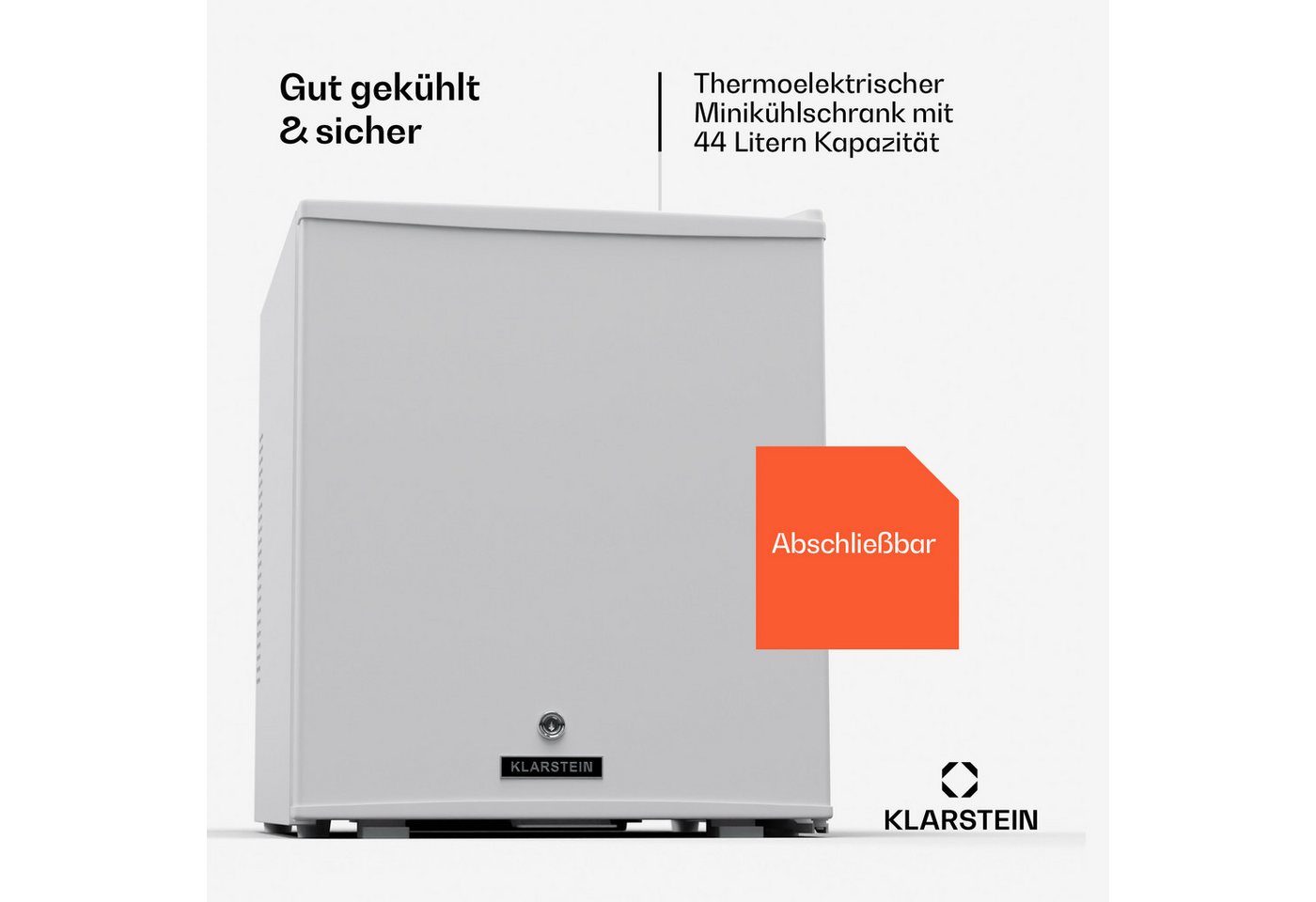 Klarstein Table Top Kühlschrank 10045291, 51.3 cm hoch, 43 cm breit, Bier Hausbar Getränkekühlschrank Hotel Mini Fridge – Bild 5 von 5