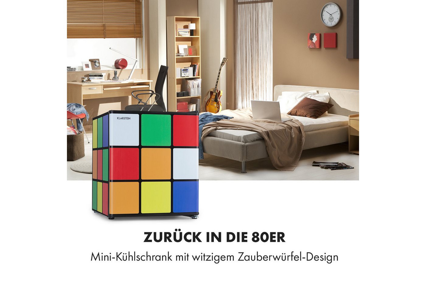 Klarstein Table Top Kühlschrank 10046050, 51.5 cm hoch, 43 cm breit, Bier Hausbar Getränkekühlschrank Hotel Mini Fridge – Bild 3 von 5