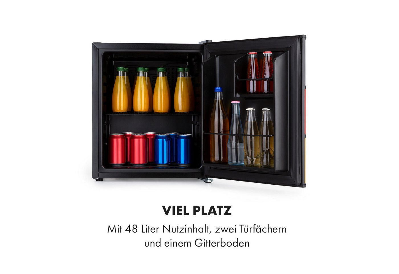 Klarstein Table Top Kühlschrank 10046050, 51.5 cm hoch, 43 cm breit, Bier Hausbar Getränkekühlschrank Hotel Mini Fridge – Bild 4 von 5