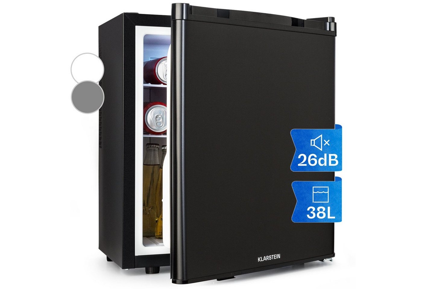 Klarstein Table Top Kühlschrank 10046359, 51 cm hoch, 43 cm breit, Bier Hausbar Getränkekühlschrank Hotel Mini Fridge – Bild 2 von 5
