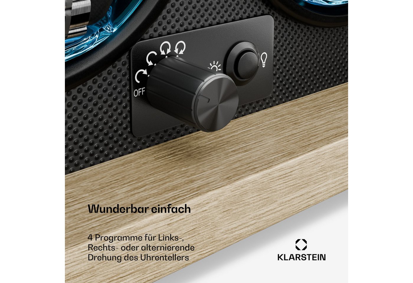 Klarstein Uhrenbeweger Brienz, Uhrenboxen Uhrenkasten Uhrenbeweger 2 Uhren – Bild 5 von 5