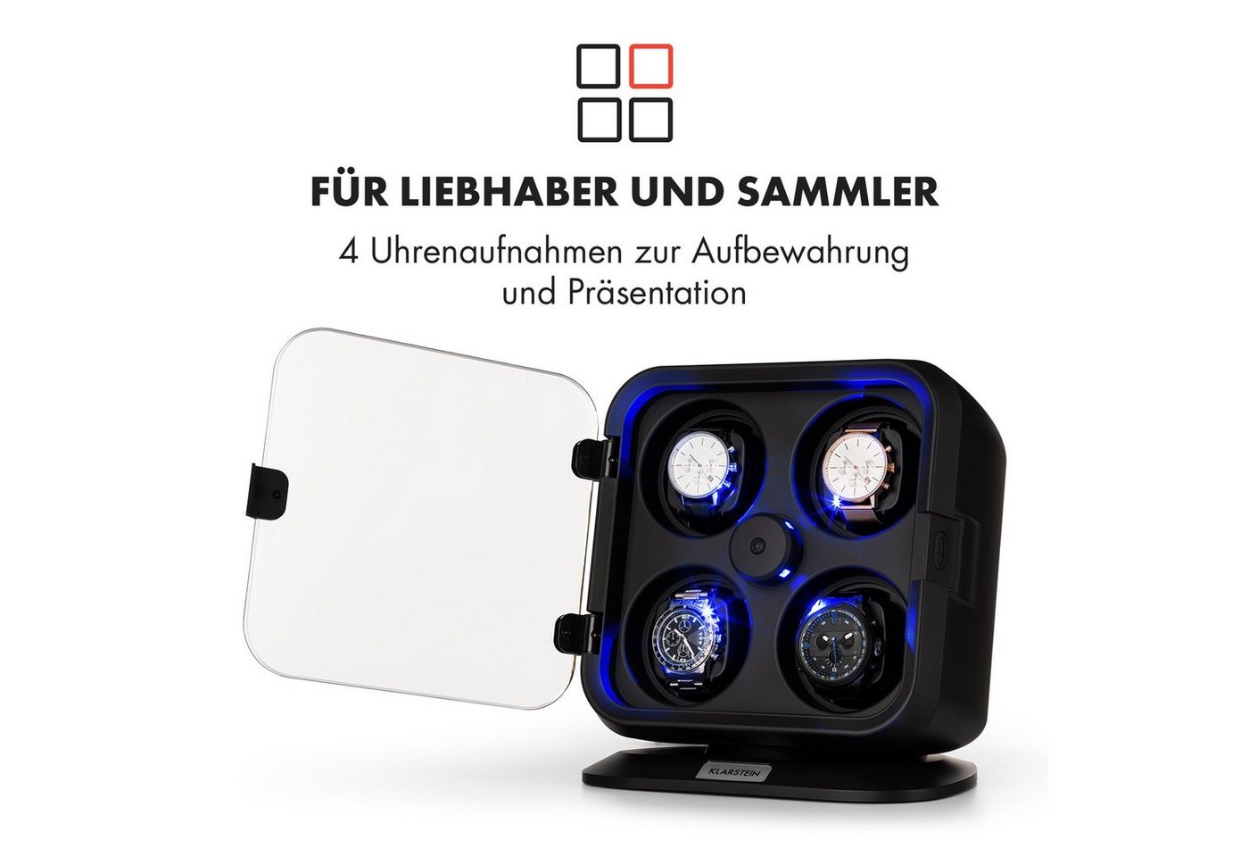 Klarstein Uhrenbeweger Clover, Uhrendreher Automatikuhr Beweger Uhrenwender – Bild 4 von 5