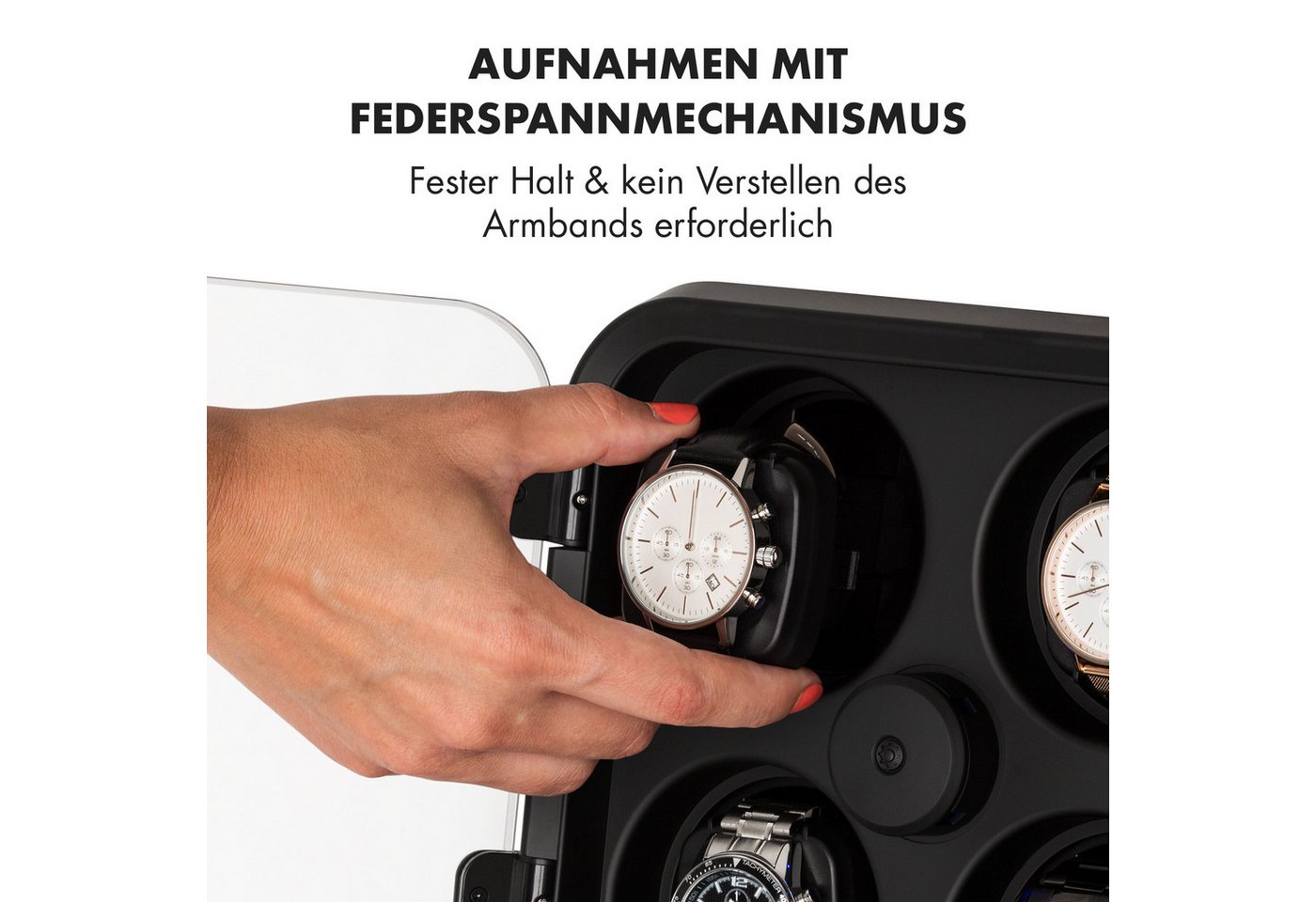 Klarstein Uhrenbeweger Clover, Uhrendreher Automatikuhr Beweger Uhrenwender – Bild 5 von 5