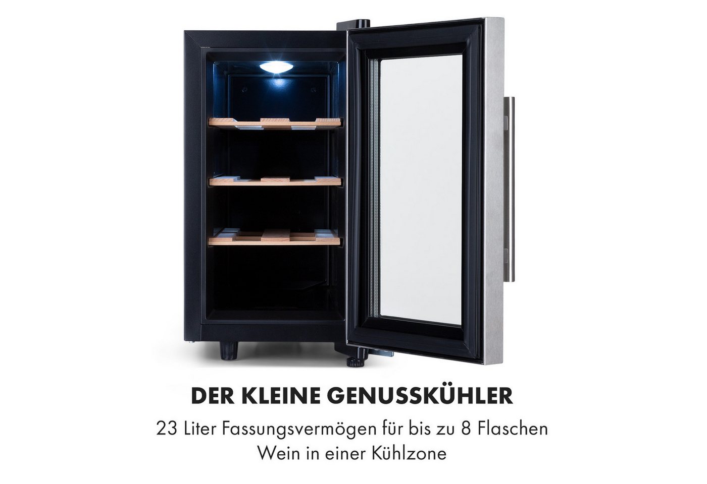 Klarstein Weinkühlschrank Reserva 8 Uno, für 8 Standardflaschen á 0,75l – Bild 3 von 5
