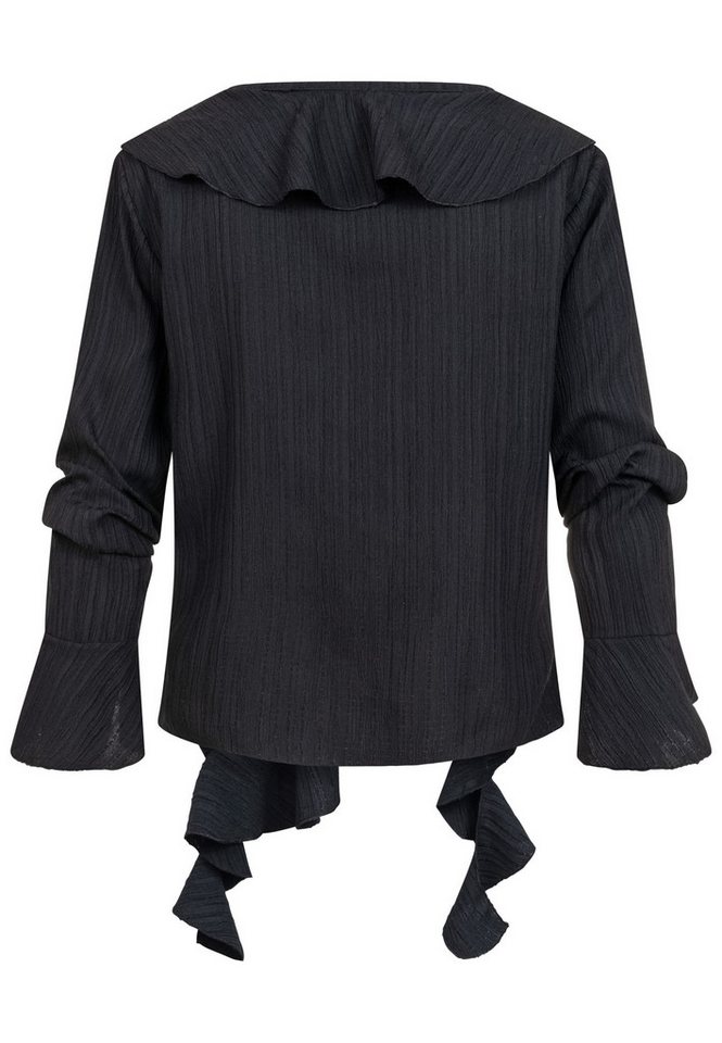 CLOUD 5IVE Klassische Bluse CLOUD 5IVE Long-sleeved Blouse Ruffled Front – Bild 2 von 5