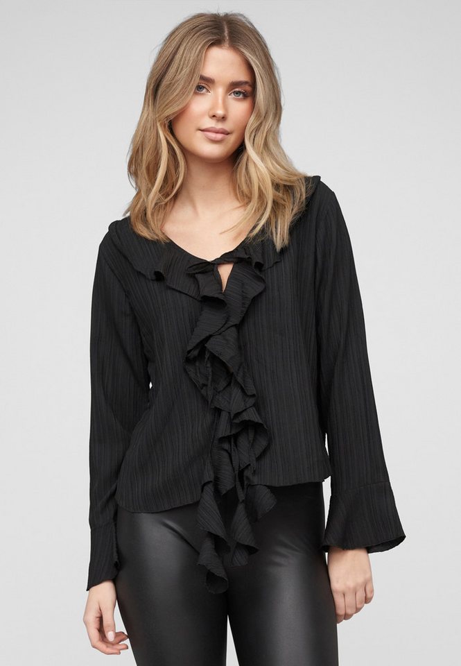 CLOUD 5IVE Klassische Bluse CLOUD 5IVE Long-sleeved Blouse Ruffled Front – Bild 3 von 5