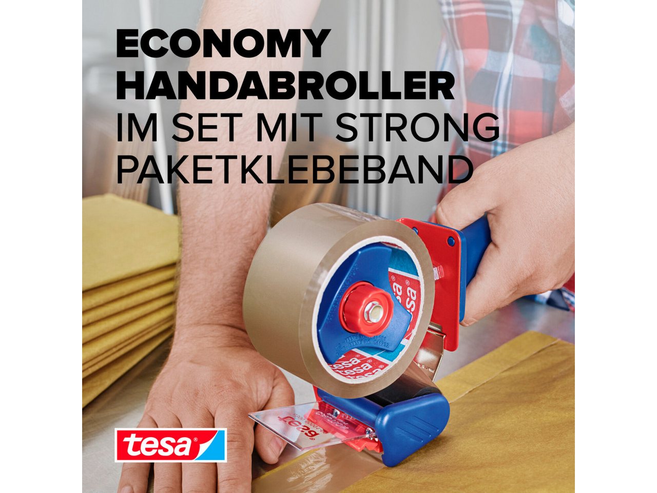 tesa Klebeband tesa Pack Strong 66 m x 50 mm, braun – Bild 3 von 5