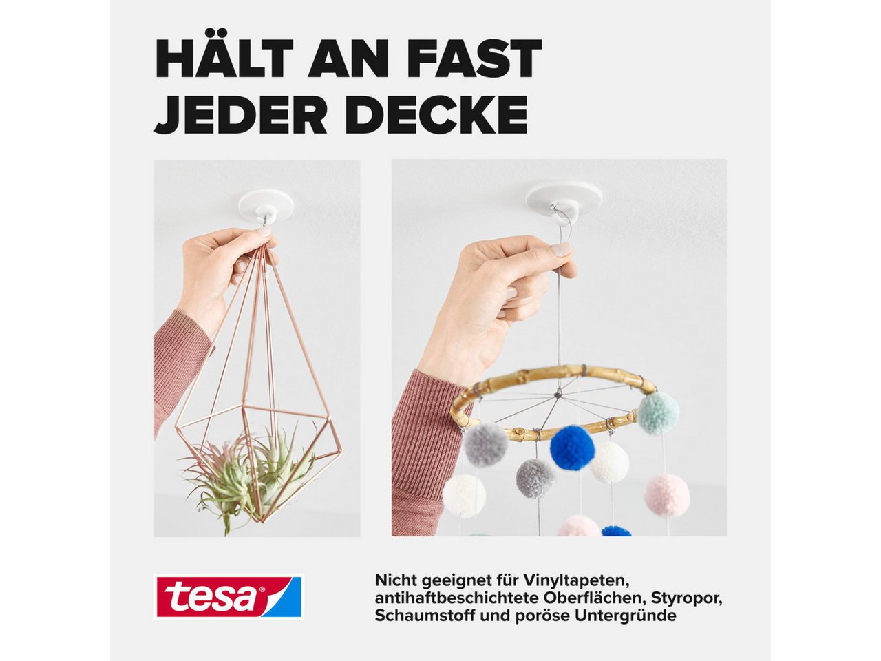 tesa Klebehaken tesa Deckenhaken Traglast 0,5 kg – Bild 3 von 5