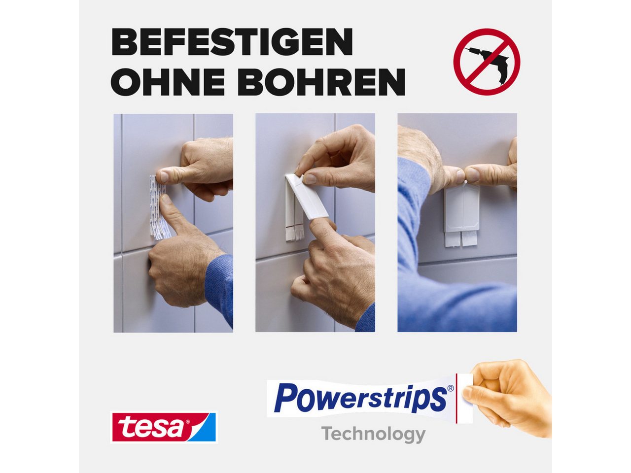 tesa Klebepad tesa Klebenagel Traglast 4 kg, 2 Stück – Bild 4 von 5
