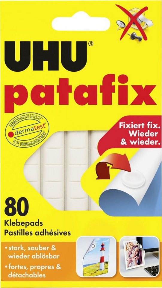 UHU Klebepad UHU patafix weiß 80 Stück – Bild 3 von 3