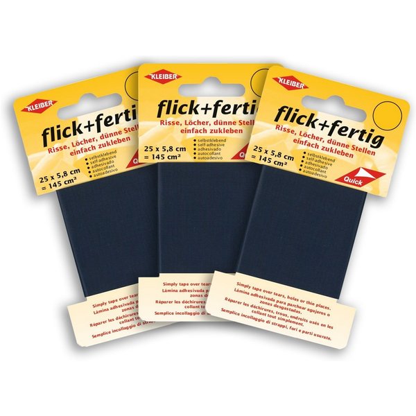 KLEIBER Aufkleber flick und fertig selbstklebendes Reparaturband aus Nylon 3er Set, (Set), selbstklebend
