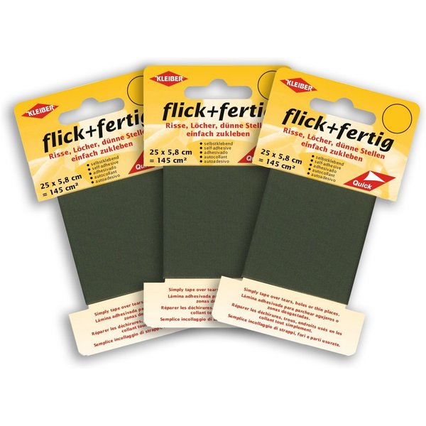 KLEIBER Aufkleber flick und fertig selbstklebendes Reparaturband aus Nylon 3er Set, (Set), selbstklebend