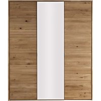 Kleiderschrank "Bolle" 3-türig mit Glas, weiß