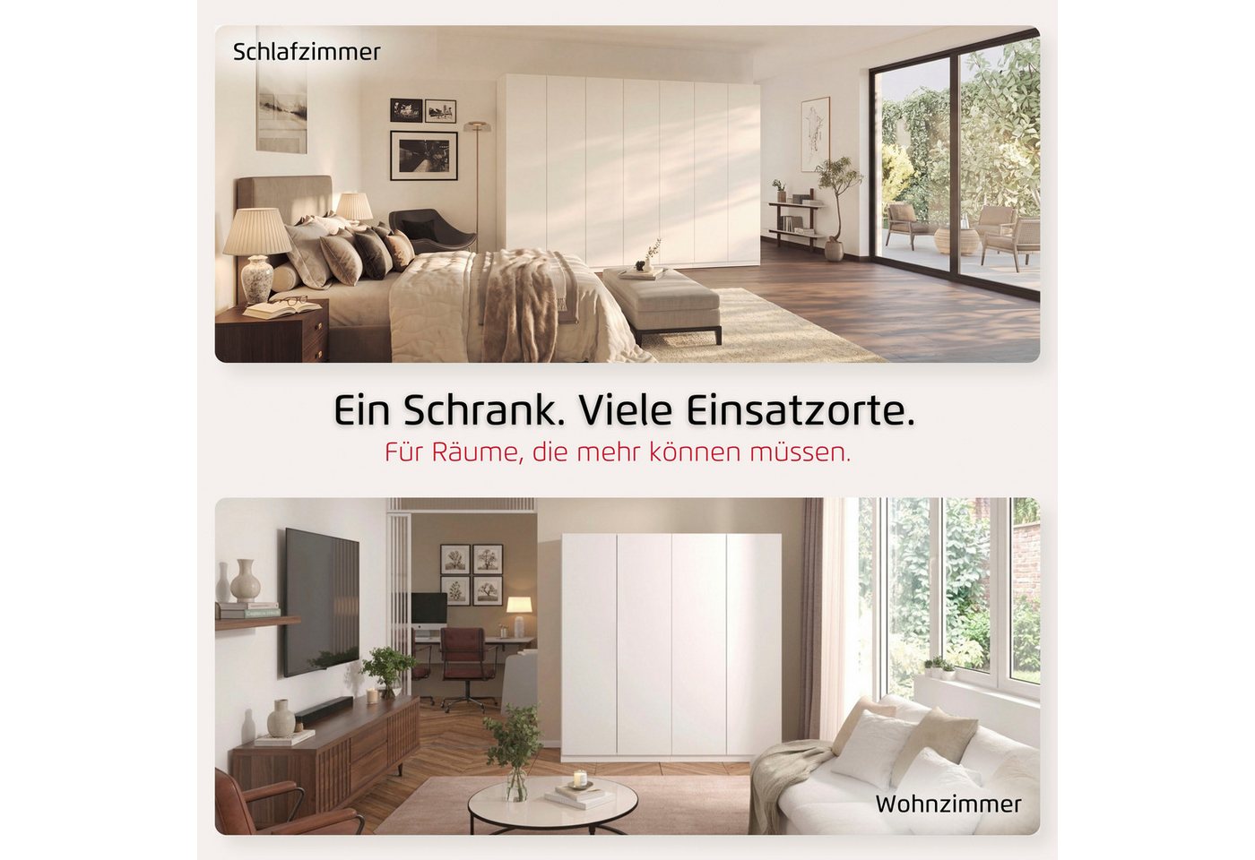 rauch Kleiderschrank Schlafzimmer Garderobe Kinderzimmer WELTNEUHEIT ELVIK by rauch-ONE (3 Ausstattungsvarianten - Breiten 47-405 cm, Höhen 187/212/231 cm) PATE – Bild 3 von 5