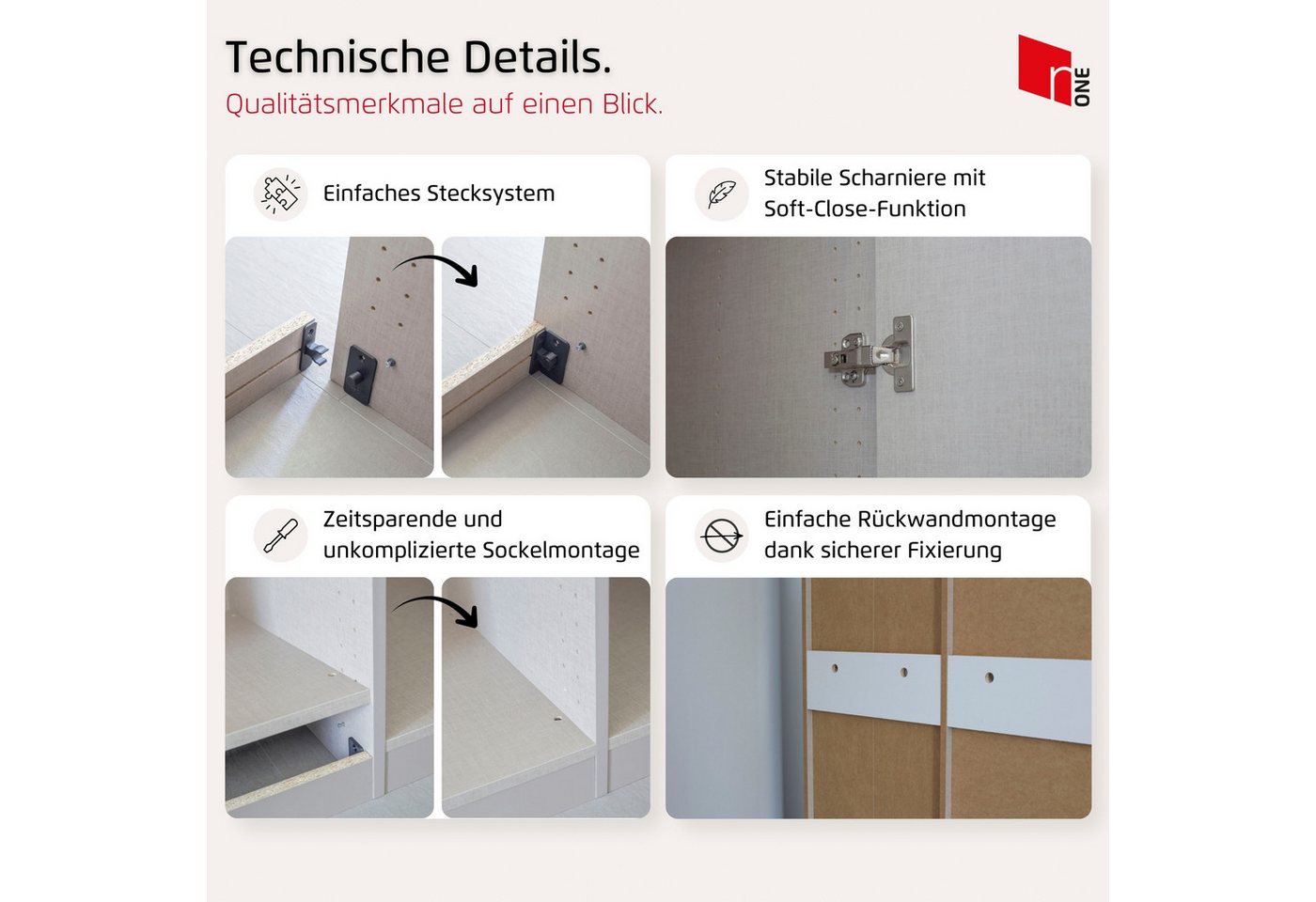 rauch Kleiderschrank Schlafzimmer Garderobe Kinderzimmer WELTNEUHEIT ELVIK by rauch-ONE (3 Ausstattungsvarianten - Breiten 47-405 cm, Höhen 187/212/231 cm) PATE – Bild 4 von 5