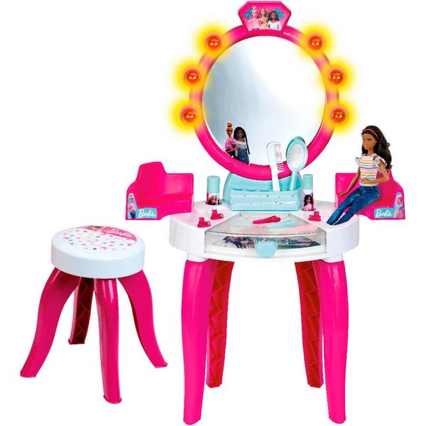 Klein Schminktisch Barbie Schönheitsstudio mit Zubehör, mit Licht- und Soundfunktion