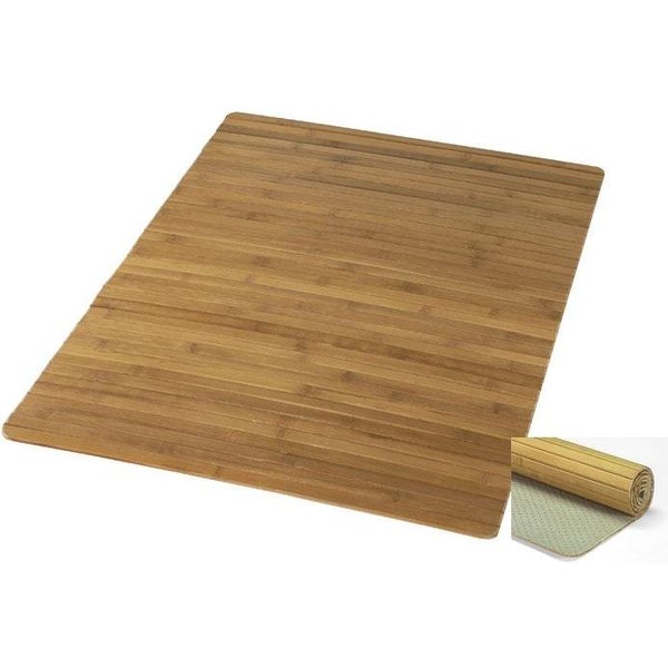 Kleine Wolke Badematte Bambus Holzmatte, Badvorleger, Höhe 5 mm, rutschhemmend beschichtet, fußbodenheizungsgeeignet, Holzwerkstoff, rechteckig, 100% Bambus