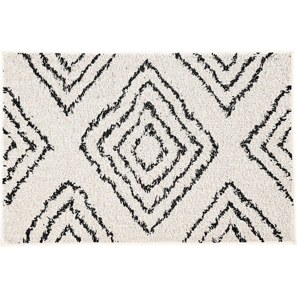 Kleine Wolke Badematte Boho, Badvorleger, Badezimmer Teppich, Höhe 36 mm, rutschhemmend beschichtet, fußbodenheizungsgeeignet, Baumwolle, rechteckig, Badteppich