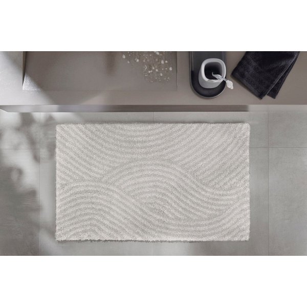 Kleine Wolke Badematte Calma, Badvorleger, Badezimmer Teppich, Höhe 30 mm, rutschhemmend beschichtet, fußbodenheizungsgeeignet, Polyacryl, rechteckig, Badteppic