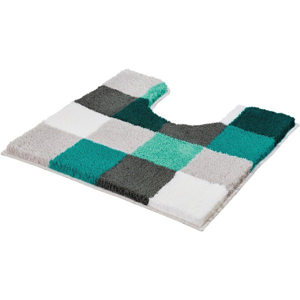 Kleine Wolke Badematte Caro, Badvorleger, Badezimmer Teppich, Höhe 25 mm, rutschhemmend beschichtet, fußbodenheizungsgeeignet, Kunstfaser, quadratisch, WC Vorle