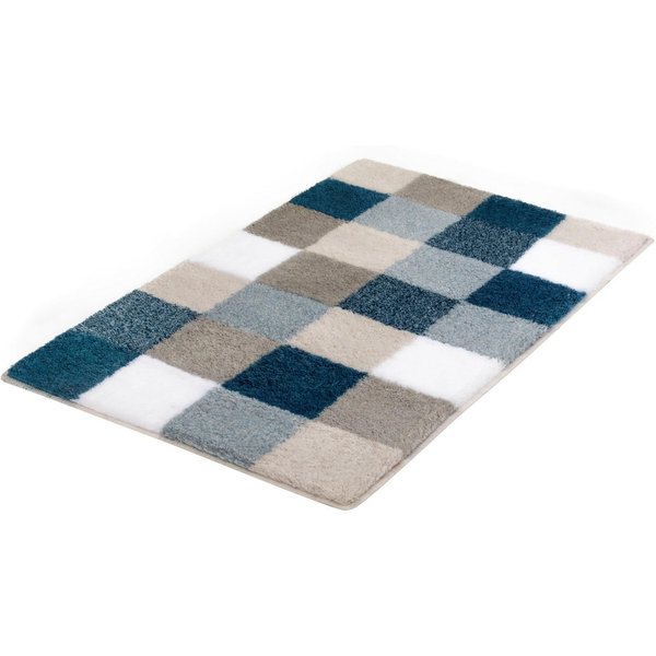 Kleine Wolke Badematte Caro, Badvorleger, Badezimmer Teppich, Höhe 25 mm, rutschhemmend beschichtet, fußbodenheizungsgeeignet, Kunstfaser, rechteckig, Badteppic