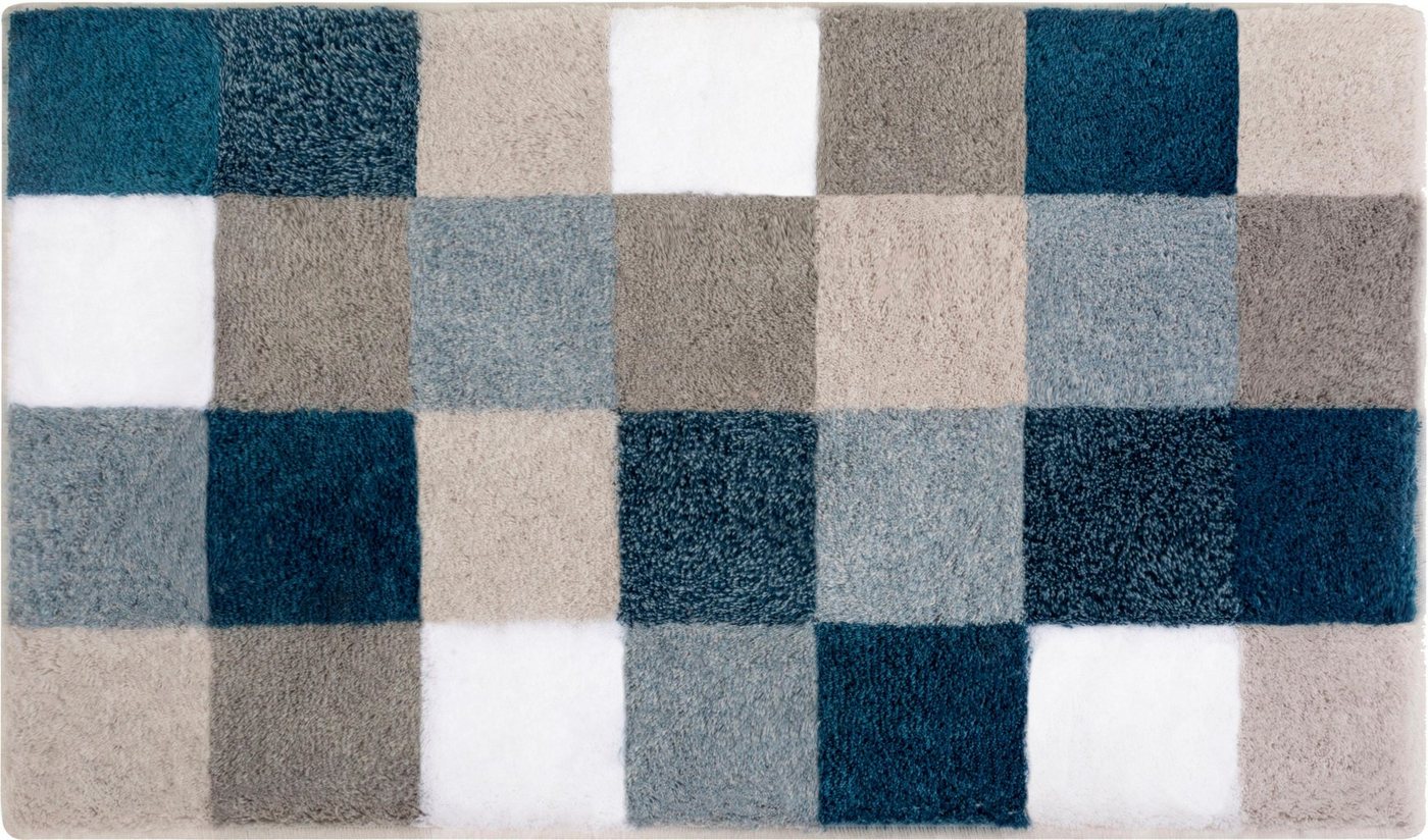 Kleine Wolke Badematte Caro, Badvorleger, Badezimmer Teppich, Höhe 25 mm, rutschhemmend beschichtet, fußbodenheizungsgeeignet, Kunstfaser, rechteckig, Badteppic – Bild 3 von 4