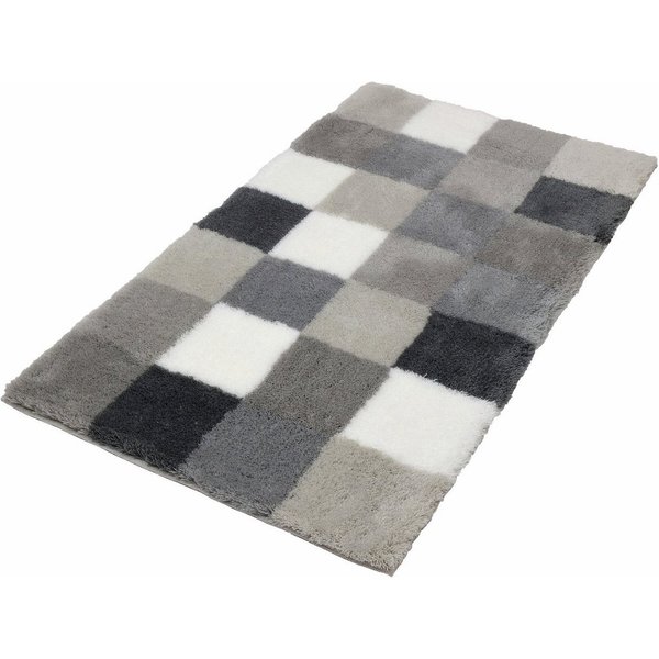 Kleine Wolke Badematte Caro, Badvorleger, Badezimmer Teppich, Höhe 25 mm, rutschhemmend beschichtet, fußbodenheizungsgeeignet, Kunstfaser, rechteckig, Badteppic