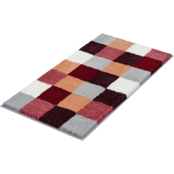 Kleine Wolke Badematte Caro, Badvorleger, Badezimmer Teppich, Höhe 25 mm, rutschhemmend beschichtet, fußbodenheizungsgeeignet, Kunstfaser, rechteckig, Badteppic