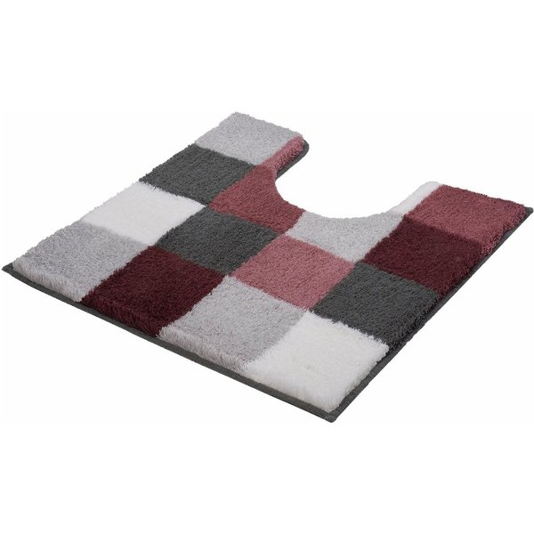 Kleine Wolke Badematte Caro, Badvorleger, Badezimmer Teppich, Höhe 25 mm, rutschhemmend beschichtet, fußbodenheizungsgeeignet, Kunstfaser, quadratisch, WC Vorle