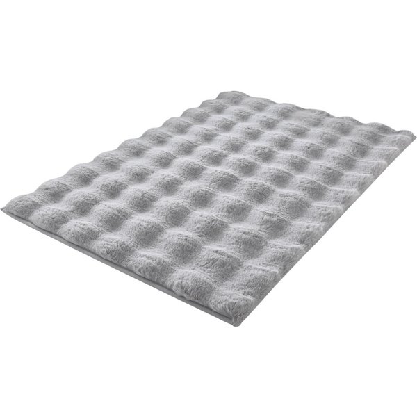 Kleine Wolke Badematte Cloud, Badvorleger, Badezimmer Teppich, Höhe 28 mm, rutschhemmend beschichtet, fußbodenheizungsgeeignet, Polyester, rechteckig, Badteppic