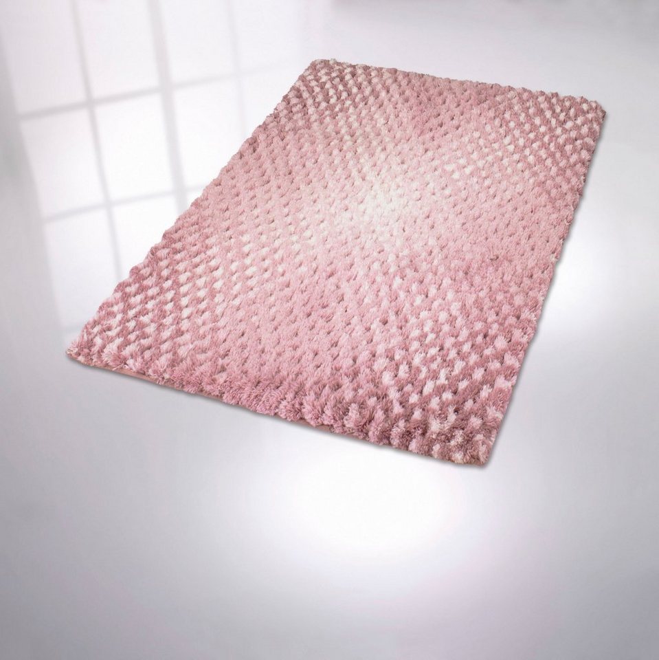 Kleine Wolke Badematte Cory, Badvorleger, Badezimmer Teppich, Höhe 24 mm, rutschhemmend beschichtet, fußbodenheizungsgeeignet, Polyester, quadratisch, Badteppic – Bild 4 von 5