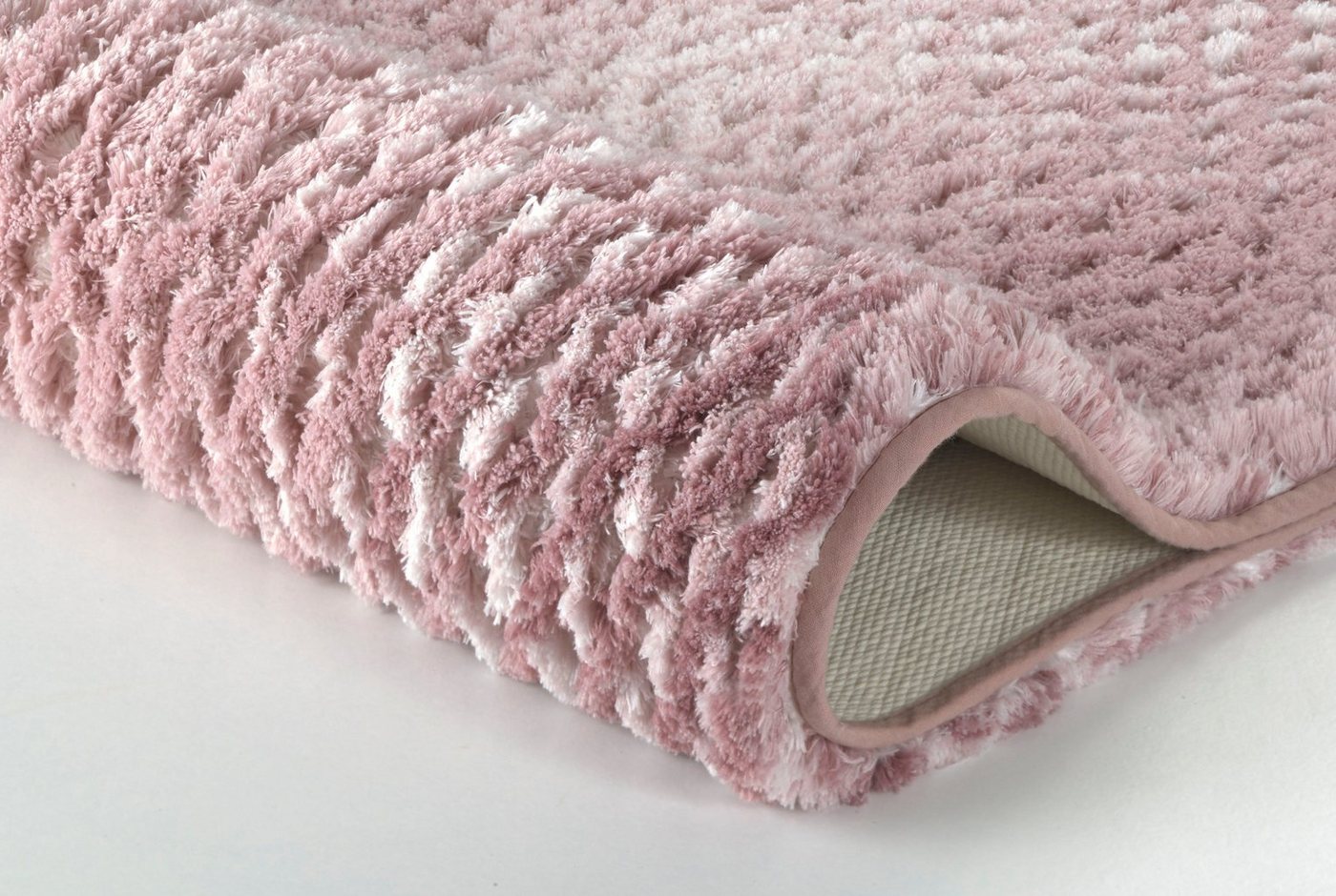 Kleine Wolke Badematte Cory, Badvorleger, Badezimmer Teppich, Höhe 24 mm, rutschhemmend beschichtet, fußbodenheizungsgeeignet, Polyester, quadratisch, Badteppic – Bild 5 von 5