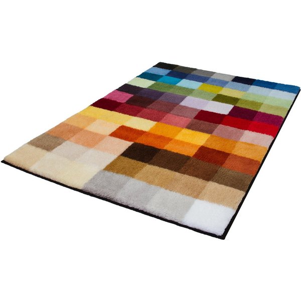 Kleine Wolke Badematte Cubetto, Badvorleger, Badezimmer Teppich, Höhe 25 mm, rutschhemmend beschichtet, fußbodenheizungsgeeignet, Kunstfaser, rechteckig, Badtep